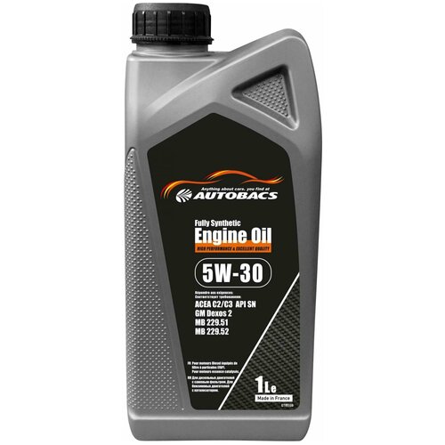 Масло AUTOBACS 5w-30 Fully Sinthetic Engine Oil синтетическое C2/C3 SN 1 л