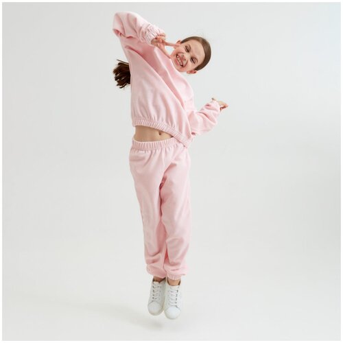 Костюм для девочки (худи, брюки) MINAKU: Casual Collection KIDS цвет персиковый, рост 116