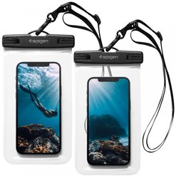 Водонепроницаемый чехол Spigen A601 2 Pack (AMP03098) для смартфона 8" (Clear)