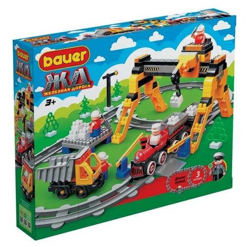 конструктор bauer железная дорога 2 крой Bauer Конструктор «Железная дорога. Поезд и конвейер на руднике Блокмена»