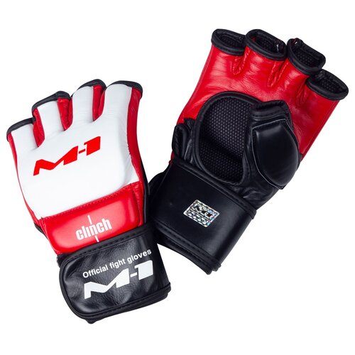 Перчатки Clinch C688 для единоборств рукопашного боя, MMA M белый/красный/черный