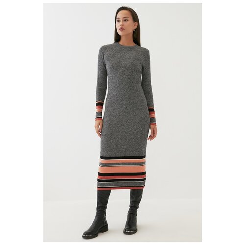 фото Платье zarina, размер 44(s), 38/серый меланж