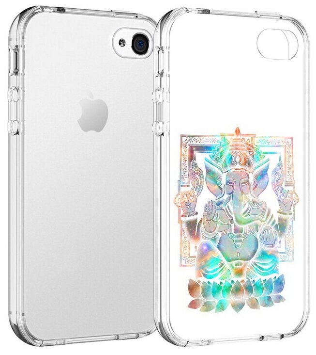 Чехол задняя-панель-накладка-бампер MyPads умный слон для iPhone 4/4S противоударный