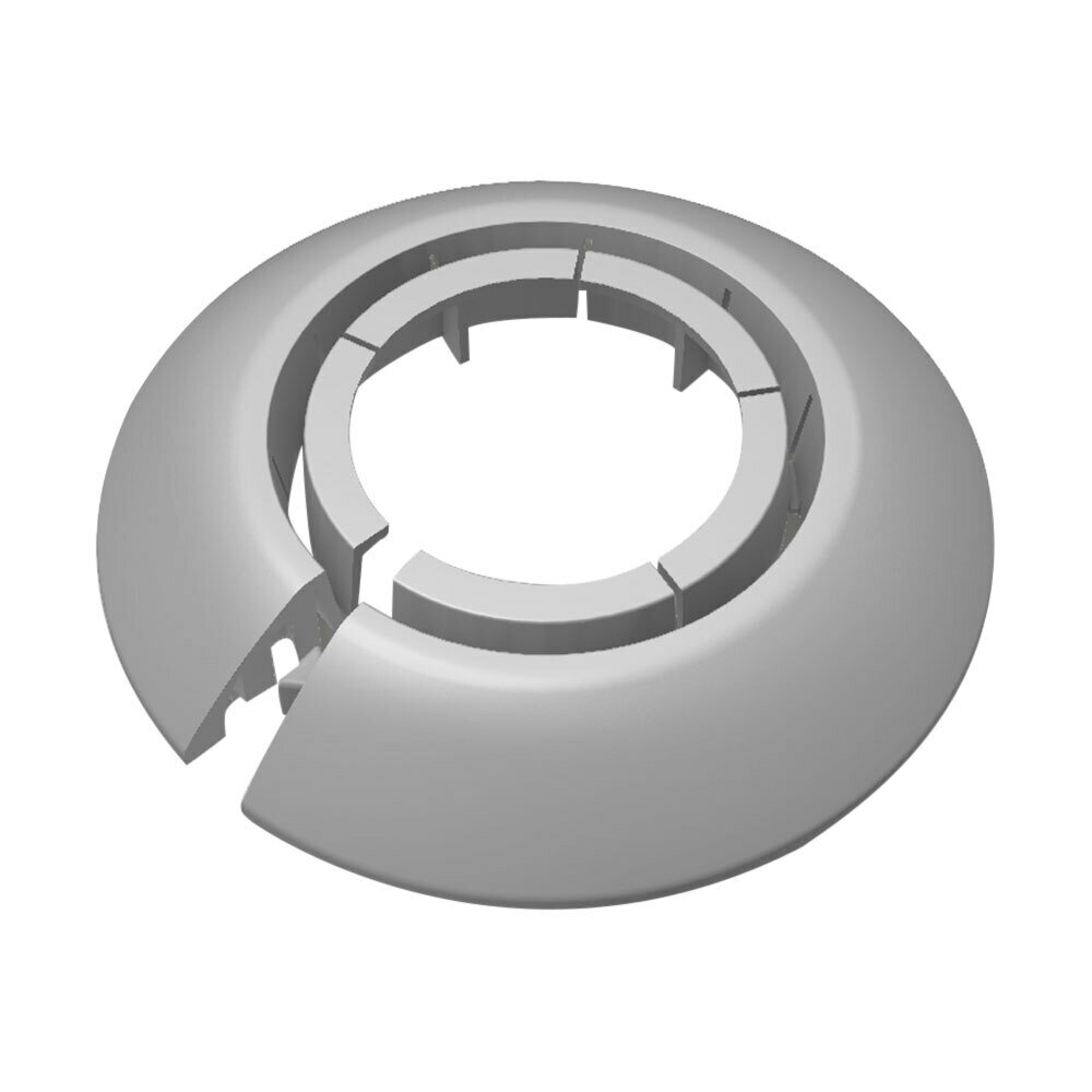 Обвод для труб ПВХ декоративный Ideal 25-34 мм металлик серебристый (2 шт.)