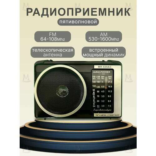 Радиоприемник пятиволновой 3Вт портативный радио приемник всеволновой MP3-плеер FM AM SW1 SW2 TV 99700₽