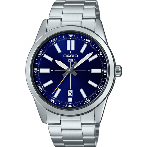 фото Наручные часы casio casio mtp-vd02d-2e, серебряный, синий