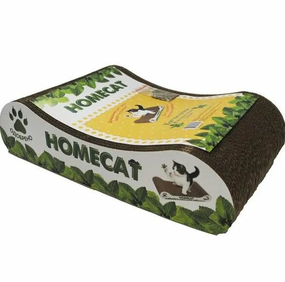 HOMECAT Когтеточка малая гофрокартон; мятная волна; 41х24х10 см