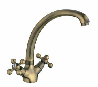F4219-4 Смеситель кухня керамика бронза +