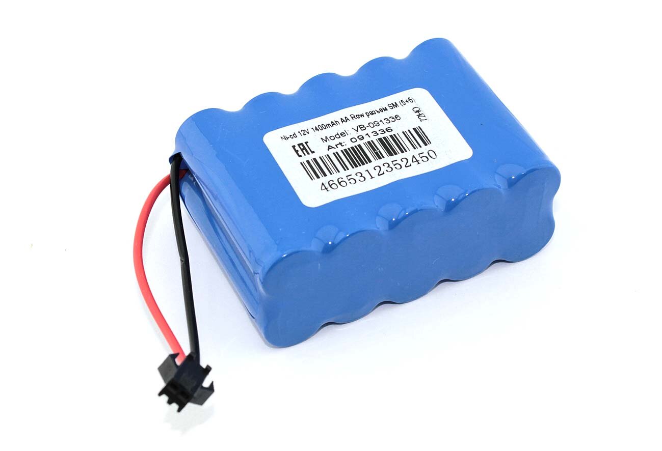 Аккумулятор Ni-cd 12V 1400mAh AA Row разъем SM (5+5)