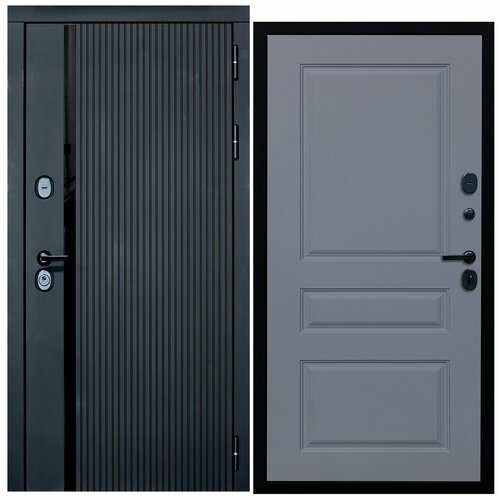 Дверь входная металлическая DIVA ДХ-46 2050x860 Правая Черный кварц - Д13 Силк маус, тепло-шумоизоляция, антикоррозийная защита для квартиры дверь входная металлическая diva 42 2050x860 правая сандал серый д13 силк маус тепло шумоизоляция антикоррозийная защита для квартиры