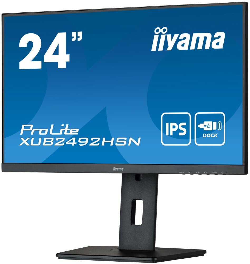 LCD IIYAMA 23.8" XUB2492HSN-B5 {IPS 1920x1080 75Hz 75Hz 250cd HDMI DisplayProt USB M/M}