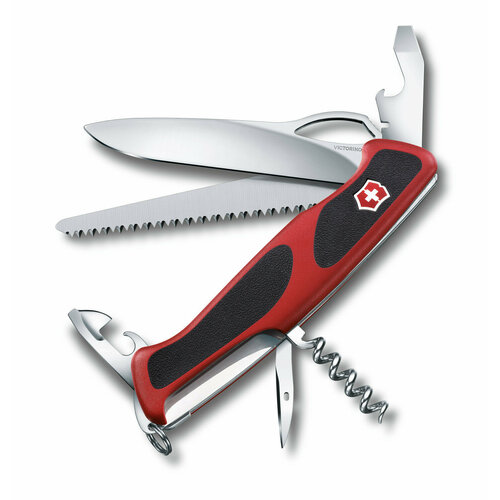 Нож Victorinox RangerGrip 55, 130 мм, 12 функций, черный мини открывалка для пива с отверткой портативный брелок для ключей открывалка для бутылок прямая поставка