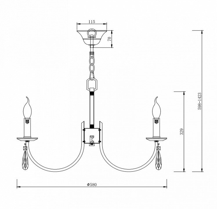 Люстра Freya FORTE FR1006PL-06G - фото №6