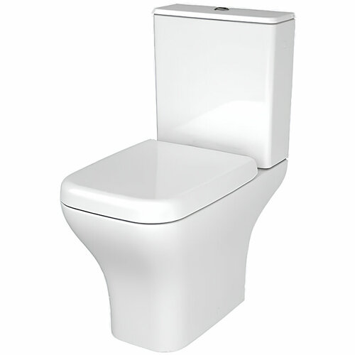 Унитаз компакт Vitra Polar Open-Back 9843B003-7201 с бачком и сиденьем Микролифт vitra унитаз компакт vitra polar open back 9843b003 7201 безободковый с микролифтом