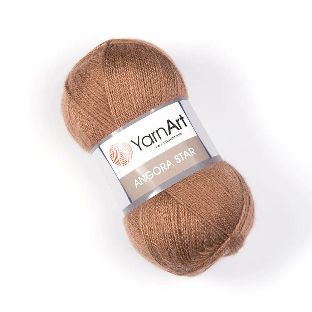 Пряжа YarnArt Angora Star (Ярнарт Ангора Стар) Нитки для вязания, 100г, 500м, 20% шерсть 80% акрил, цвет 514 какао, 1 шт.