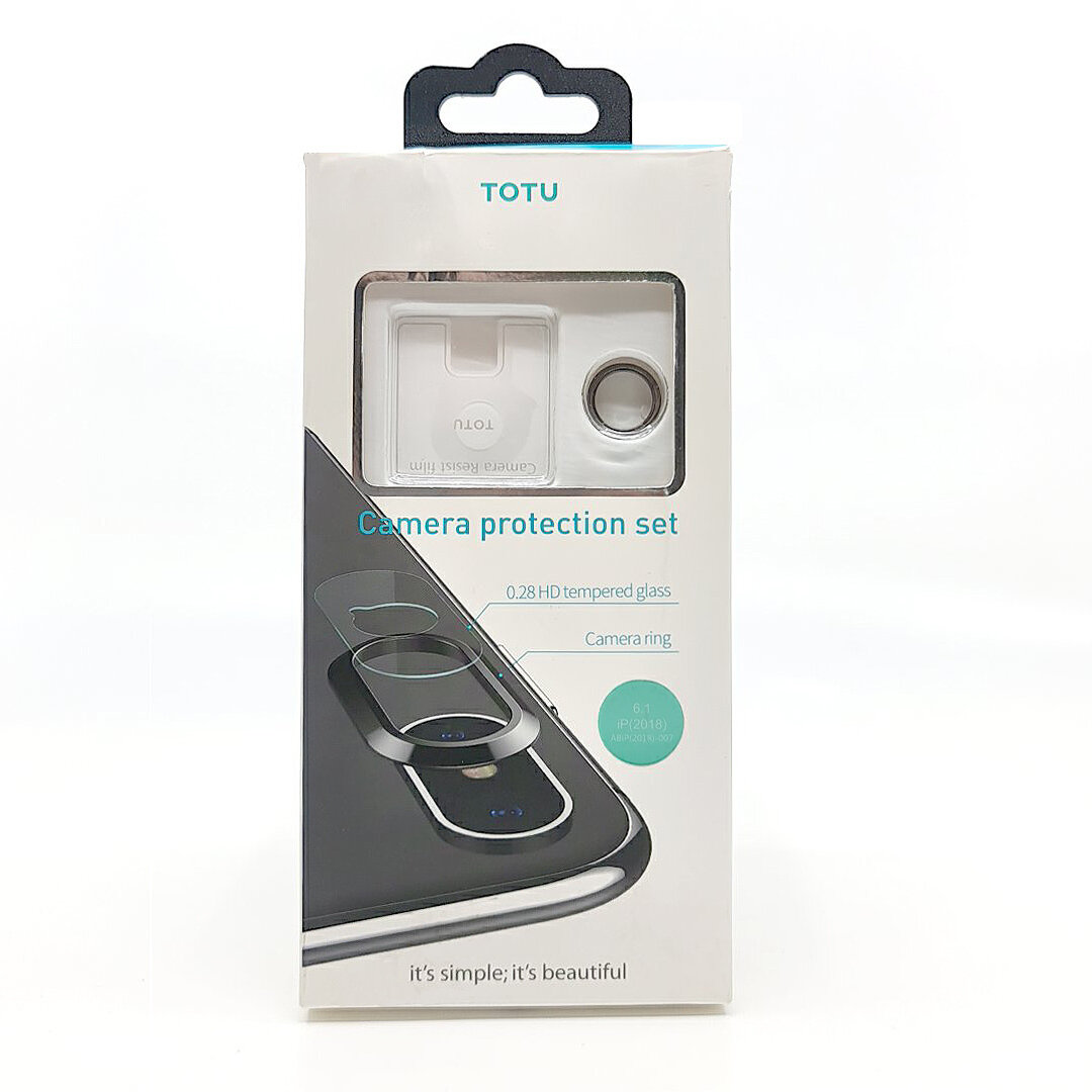 Стекло защитное для камеры Totu на Apple iPhone XR / Серый
