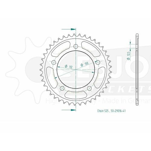 Звезда приводная 50-29016-41 / JTR1304.41, JTR1304