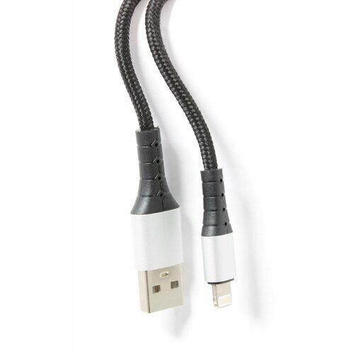 USB Кабель для Apple/iPhone Oino M336, в нейлоновой оплетке, усиленное соединение кабеля с коннектором, 2.4A