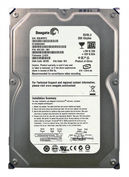 Жесткий диск Seagate ST3250820SV 250Gb SATAII 3,5" HDD