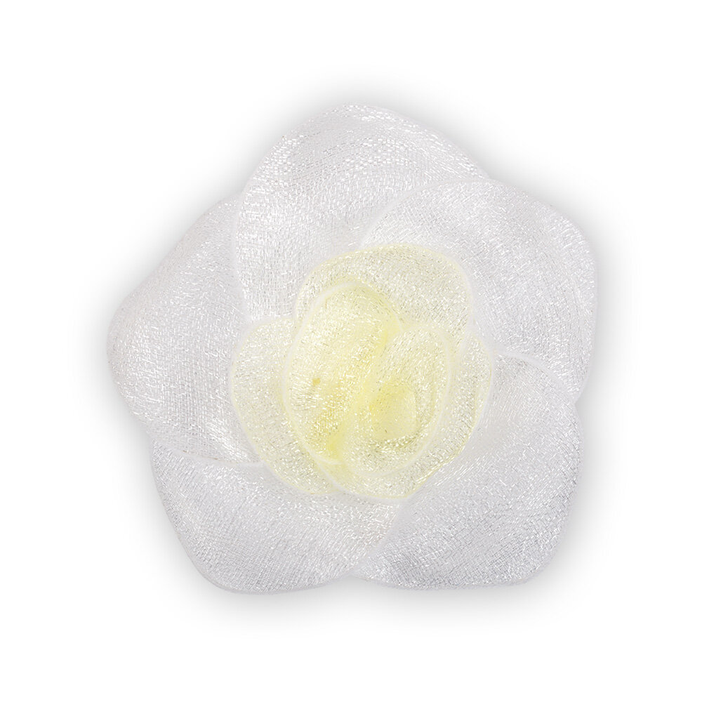 Цветок "BLITZ" 5 лепестков 30-27 бело-желтый