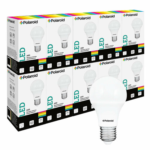 Светодиодная лампа Polaroid 220V A60 11W 4000K E27 1055lm (10 шт.)