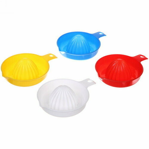 Соковыжималка пластиковая для цитрусовых с ручкой 191445см цвета микс 16400₽