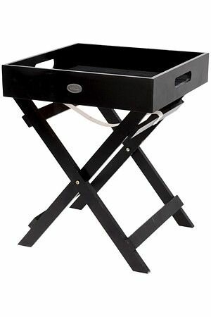 фото Складной столик-поднос пьегеволе, дерево, чёрный, 36х30 см, Koopman International HZ1930650