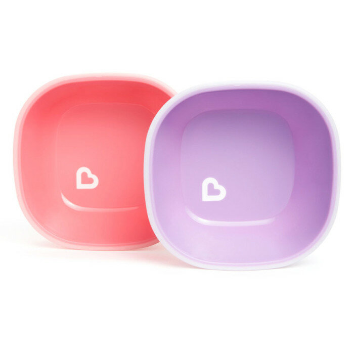 фото Тарелки миски детские Splash 2 шт. Розовый/Фиолетовый