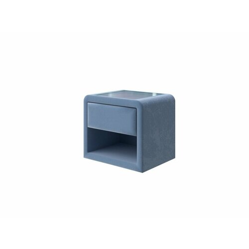 PROxSON Тумба Cube (Ткань: Велюр Shaggy Ocean) 52x41
