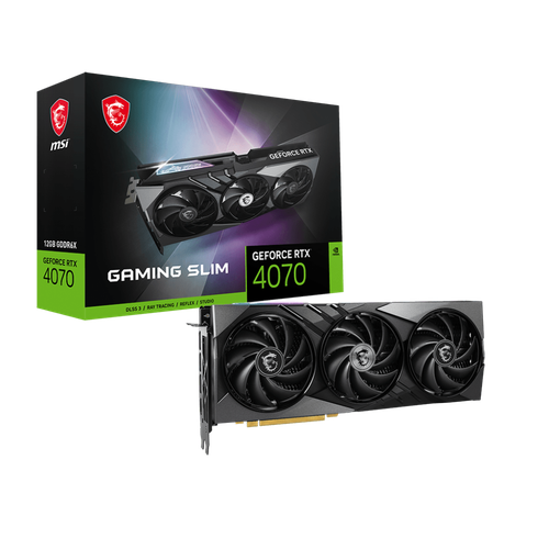 MSI Видеокарта/ GeForce RTX 4070 GAMING SLIM 12G видеокарта msi geforce rtx 4070 super 12g gaming slim retail