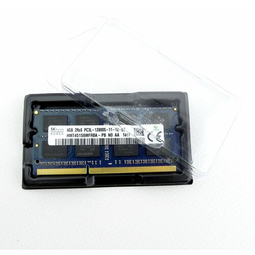 Оперативная память SK Hynix 4 ГБ 2Rx8 DDR3L 1600 МГц SODIMM CL11 HMT451S6MFR8A-PB модуль памяти ddr3 4gb hmt351u7cfr8a h9 unbuffered hynix pc3l 10600e 1600 udimm 2rx8 1 5v dual rank