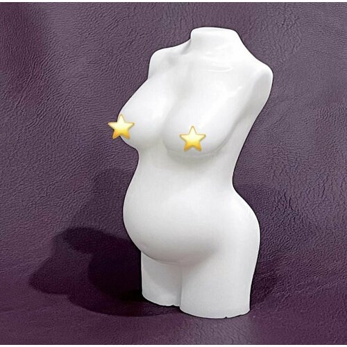 Силиконовая форма для мыла Бюст беременность 3D, для гипса, свечей 1шт 9*4*3,5 см силиконовая форма для мыла женский бюст 1 3d для свечей гипса 1шт 9 6 4 см