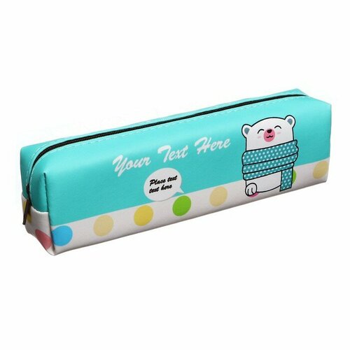 Пенал школьный Зверюшка на молнии синий 724₽