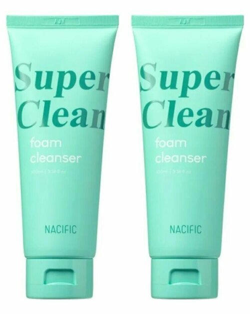 Nacific, Пенка для глубокого очищения лица Super Clean Foam Cleanser, 50 мл. 2 шт