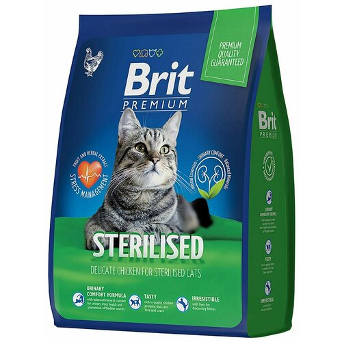 Brit Premium / Сухой корм для кошек с курицей 0.4кг 1 шт