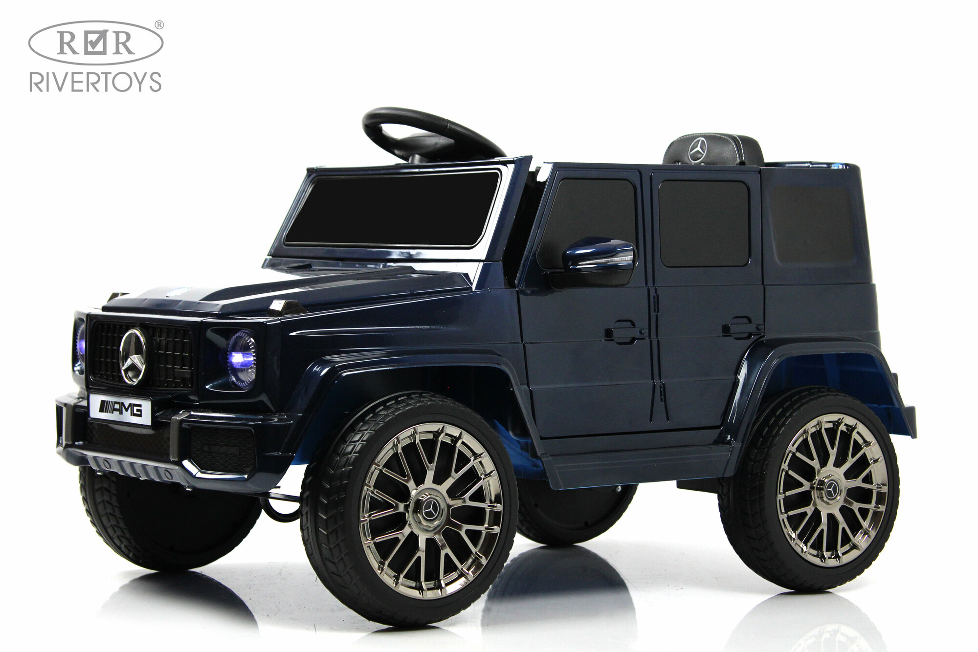 RiverToys Детский электромобиль Mercedes-AMG G63 (G222GG) синий глянец