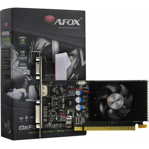 Видеокарта AFOX GeForce GT220 с памятью DDR3 на 1 ГБ 408900₽