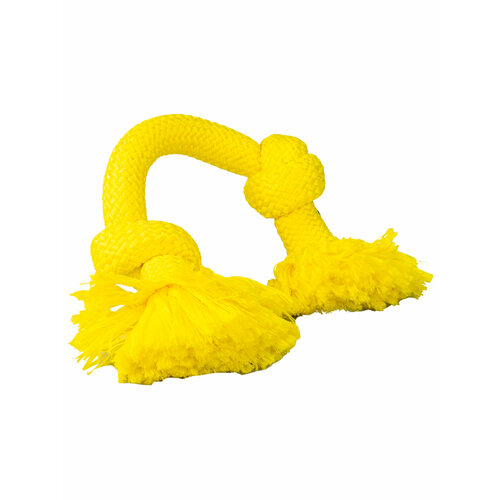 Жевательный канат для собак Playology с ароматом курицы, средний, желтый