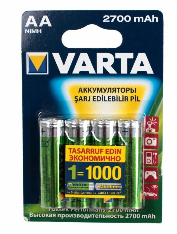 Аккумуляторная батарея AA Varta - фото №12