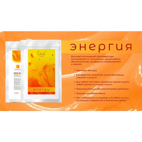 Воск для депиляции Energy 1000г