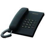Телефон Panasonic KX-TS2350RUB (черный) {повторн. набор, тон/импульс, регулировка громкости} - изображение