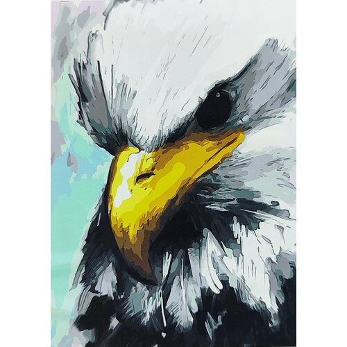 Картина по номерам 40x50 Орел сокол, птицы картина по номерам орел на дереве 40x50 см