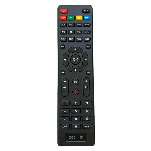 пульт к d color dc1302hd dvb t2 для цифровой приставки Пульт DC811HD (DC1302HD) для ресивера D-COLOR (DRC-5)