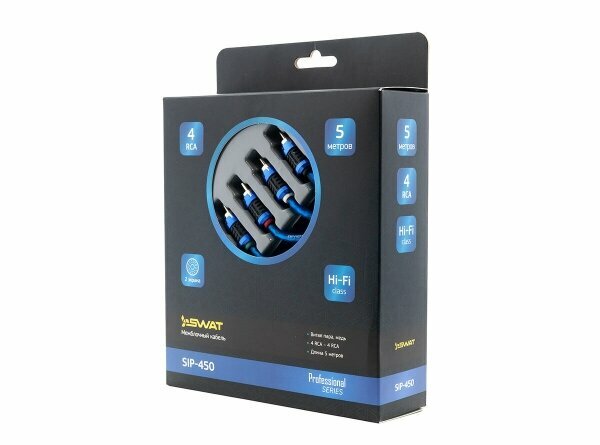 Акустический кабель Swat 5м 4RCA-4RCA - фото №3
