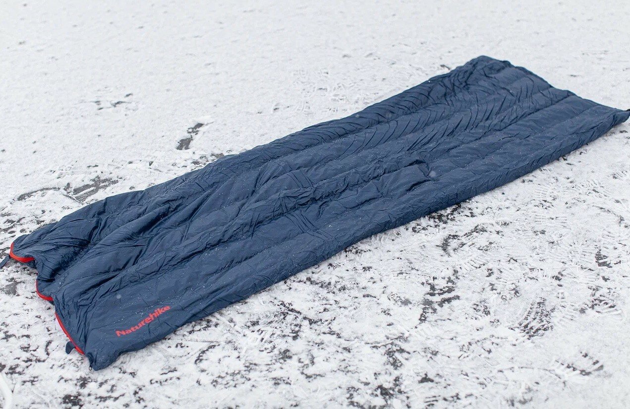 Спальник Naturehike CW280 Down envelope cicada upgrade navy blue правый — фото 1