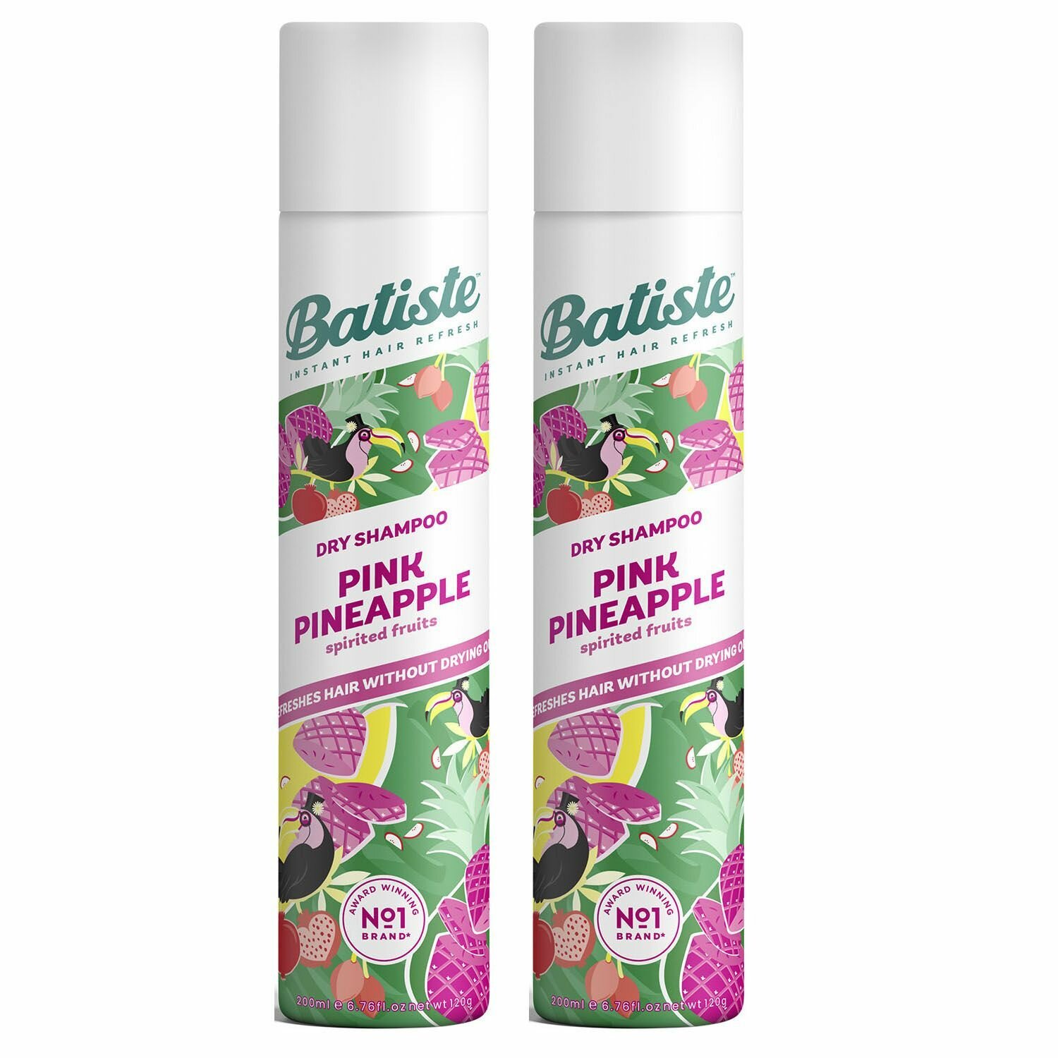 Batiste Сухой шампунь Pink Pineapple, 2 х 200мл