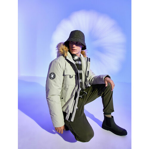 фото Куртка koton, размер m, белый, серый