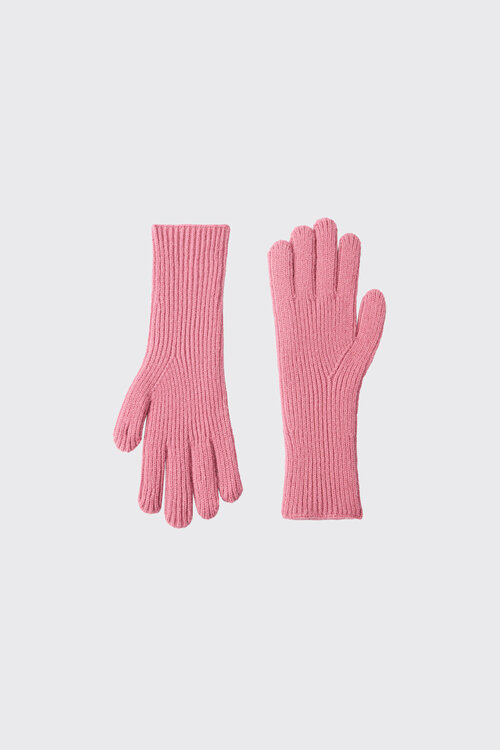 Перчатки , размер 6.5, лиловый, розовый