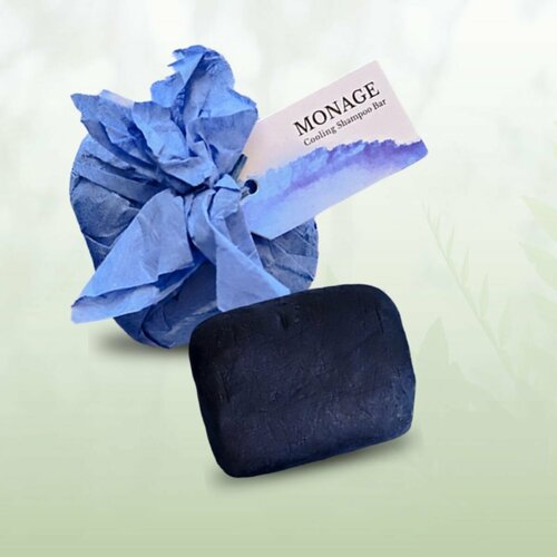 Monage Веган твёрдый освежающий клинсер для волос Indigo Bar, 80 гр