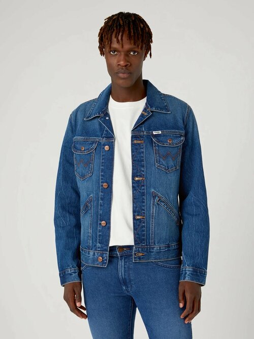 Джинсовая куртка Wrangler, размер 3XL, синий